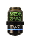Olympus LUCPlanFLN 40x, PH2 Phase Plan Achromat NA 0.60, FN22 w/ coverslip correction collar 0-2mm, WD 3-4.2mm